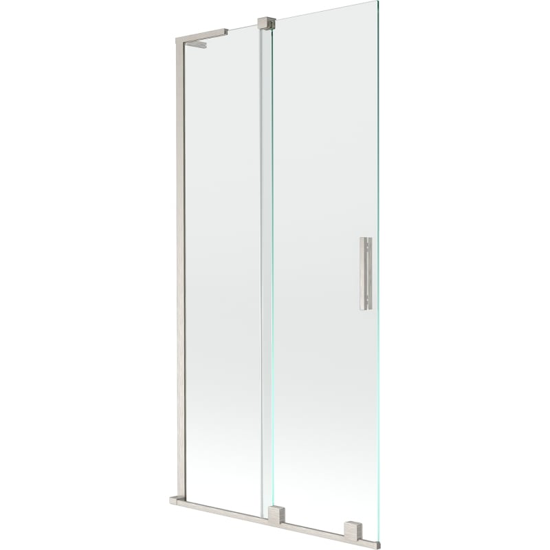 Mexen Velar L 2-Wing Sliding Bathtub Screen 95 x 150 cm, Transparent, Brushed Nickel - 896-095-003-01-97
