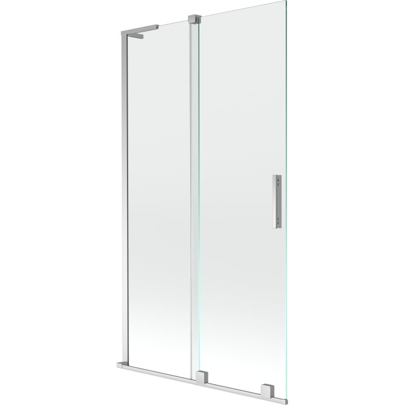 Mexen Velar L 2-leaf sliding bath screen 100 x 150 cm, transparent, chrome - 896-100-003-01-01