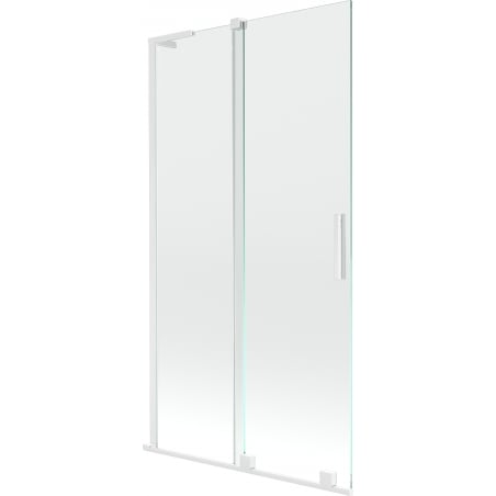 Mexen Velar L 2-wing sliding bath screen 100 x 150 cm, transparent, white - 896-100-003-01-20