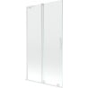 Mexen Velar L 2-wing sliding bath screen 100 x 150 cm, transparent, white - 896-100-003-01-20