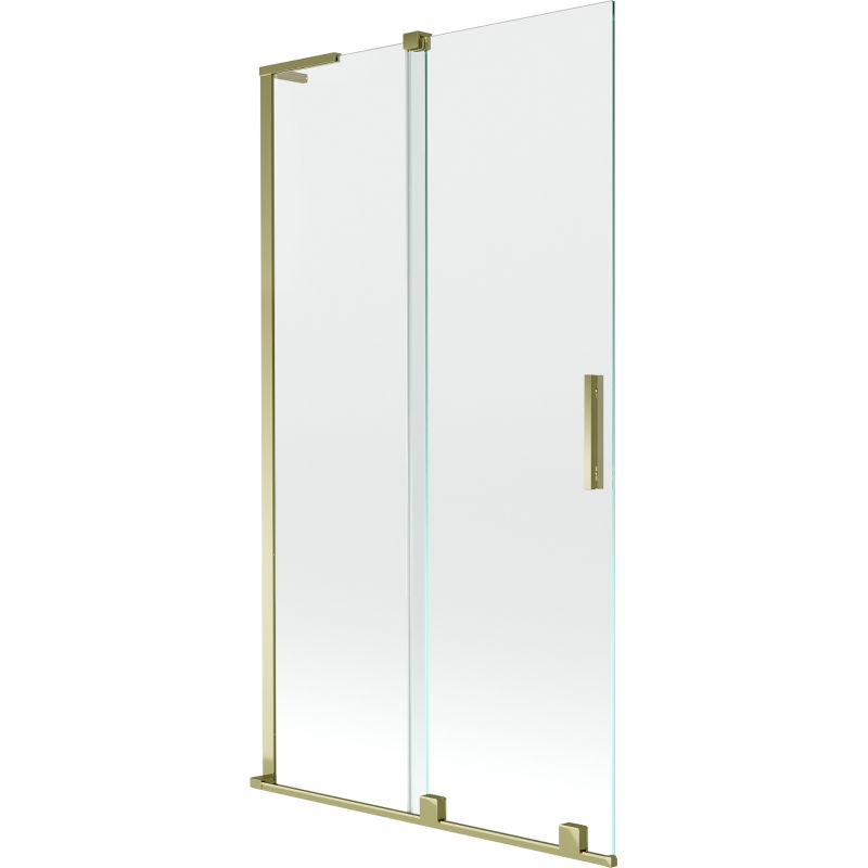Mexen Velar L 2-panel sliding bathtub screen 100 x 150 cm, transparent, gold - 896-100-003-01-50