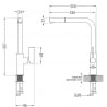 Mexen Elias 1-Bowl Granite Sink with Drainer and Flora Kitchen Tap, White - 6511-20-670401-57-B