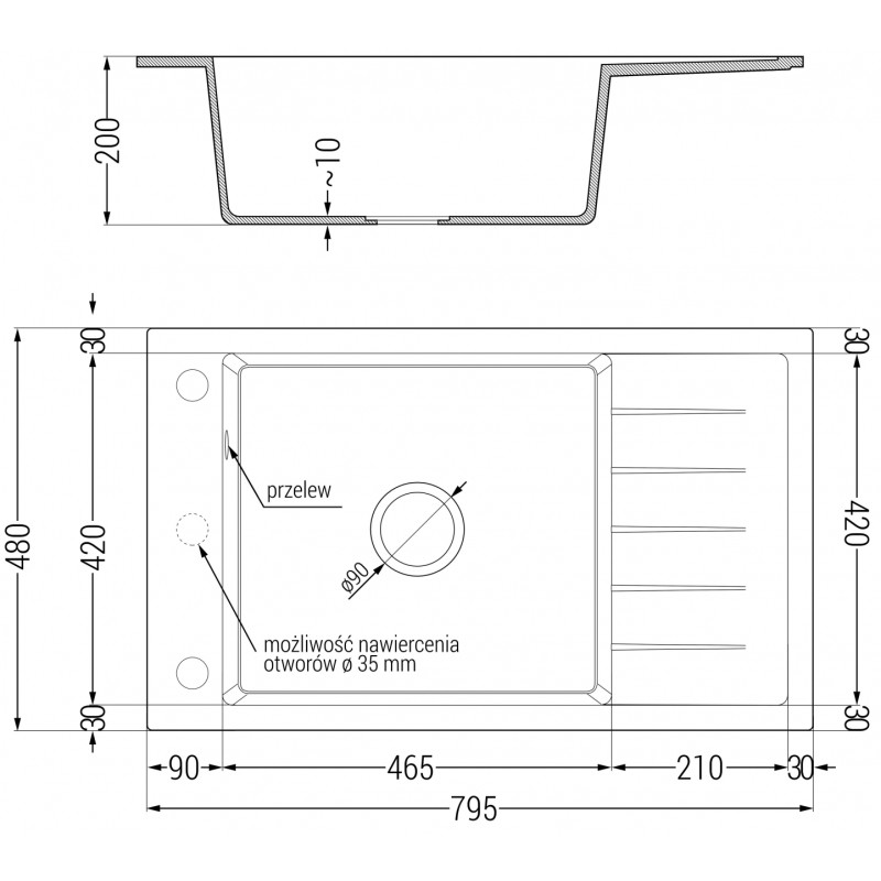 Mexen Elias granite sink 1-bowl with drainer and kitchen faucet Flora, beige - 6511-69-670401-57-B