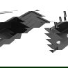Mexen Elias 1-bowl granite sink with drainer and Flora kitchen tap, black/silver metallic - 6511-73-670401-00