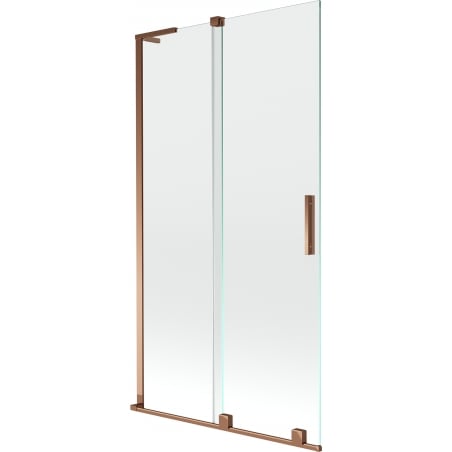 Mexen Velar L Sliding Bathtub Screen 2-Panel 100 x 150 cm, Transparent, Rose Gold - 896-100-003-01-60