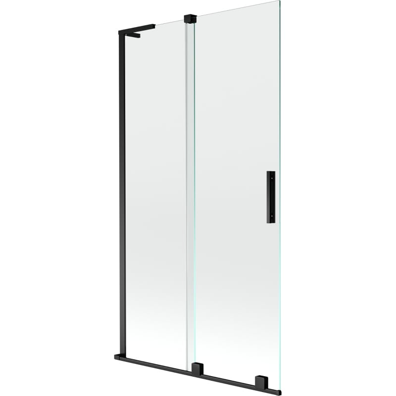 Mexen Velar L 2-wing sliding bath screen 100 x 150 cm, transparent, black - 896-100-003-01-70