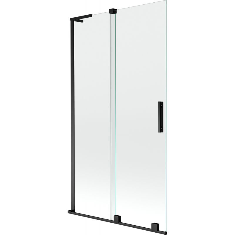 Mexen Velar L sliding shower screen 2-panel 100 x 150 cm, transparent, black - 896-100-003-01-70