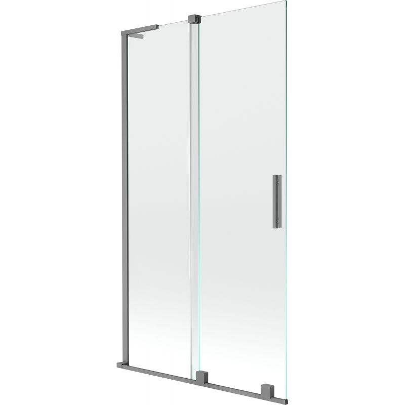 Mexen Velar L two-panel sliding shower screen 100 x 150 cm, transparent, gun metal - 896-100-003-01-95