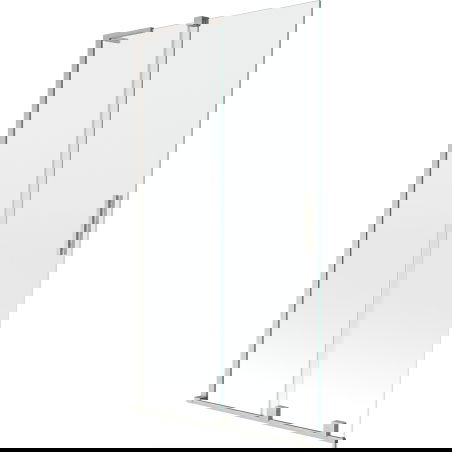 Mexen Velar L 2-panel retractable shower screen 100 x 150 cm, transparent, brushed nickel - 896-100-003-01-97