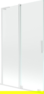Mexen Velar L shower screen 2-wing sliding 110 x 150 cm, transparent, white - 896-110-003-01-20
