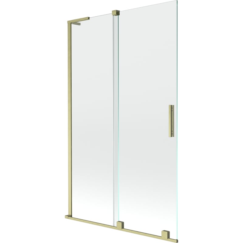 Mexen Velar L 2-panel sliding shower screen 110 x 150 cm, transparent, brushed gold - 896-110-003-01-55