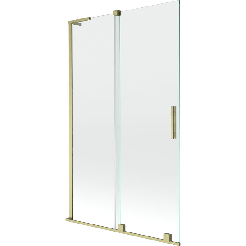 Mexen Velar L 2-wing sliding shower screen 110 x 150 cm, transparent, brushed gold - 896-110-003-01-55