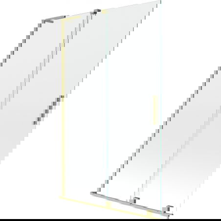 Mexen Velar L 2-panel sliding shower screen 110 x 150 cm, transparent, brushed gold - 896-110-003-01-55