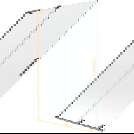 Mexen Velar L shower screen 2-panel sliding 110 x 150 cm, transparent, brushed copper - 896-110-003-01-65
