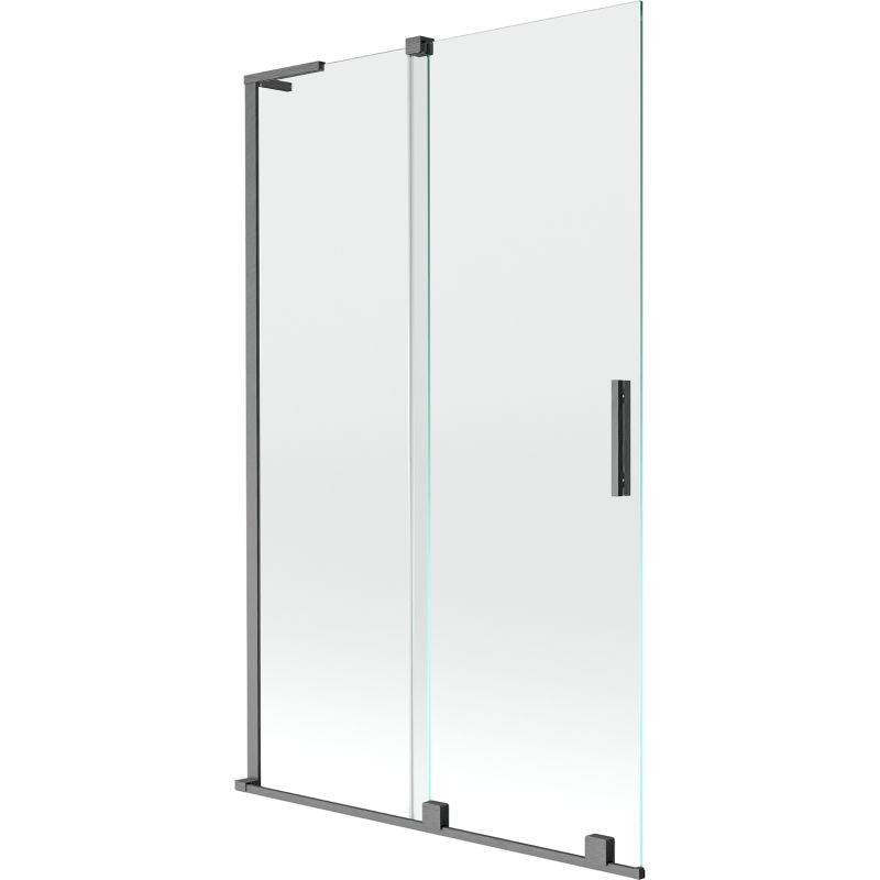 Mexen Velar L shower paravan 2-wing sliding 110 x 150 cm, transparent, brushed gun gray - 896-110-003-01-66