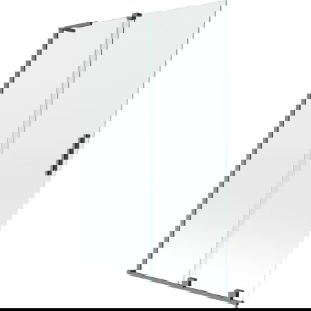 Mexen Velar L shower paravan 2-wing sliding 110 x 150 cm, transparent, brushed gun gray - 896-110-003-01-66