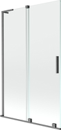 Mexen Velar L shower paravan 2-wing sliding 110 x 150 cm, transparent, brushed gun gray - 896-110-003-01-66