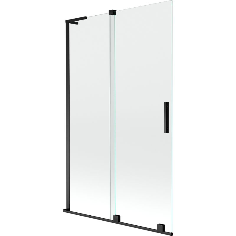 Mexen Velar L 2-wing sliding bathtub screen 110 x 150 cm, transparent, black - 896-110-003-01-70
