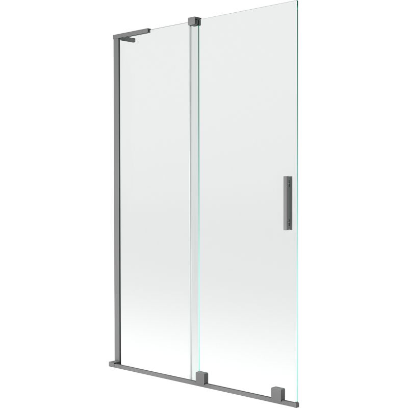 Mexen Velar L 2-panel sliding shower screen 110 x 150 cm, transparent, gun metal - 896-110-003-01-95