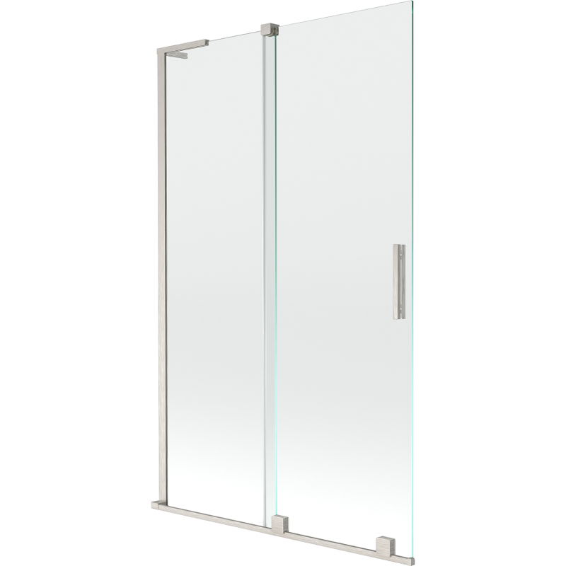 Mexen Velar L 2-panel sliding bathtub screen 110 x 150 cm, transparent, brushed nickel - 896-110-003-01-97