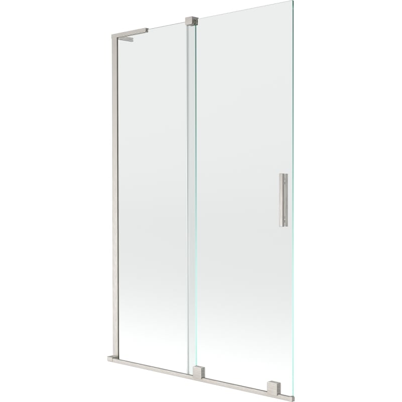 Mexen Velar L 2-panel sliding shower screen 110 x 150 cm, transparent, brushed nickel - 896-110-003-01-97