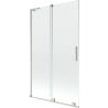 Mexen Velar L 2-panel sliding shower screen 110 x 150 cm, transparent, brushed nickel - 896-110-003-01-97