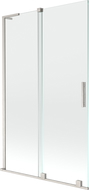 Mexen Velar L 2-panel sliding shower screen 110 x 150 cm, transparent, brushed nickel - 896-110-003-01-97