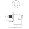 Mexen Kai shower holder, brushed gun gray - 79351-66