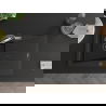 Mexen Cesar 1-compartment granite sink with a drip tray and kitchen mixer tap Duo, Black/ gold metallic - 6514-75-671701-07-B