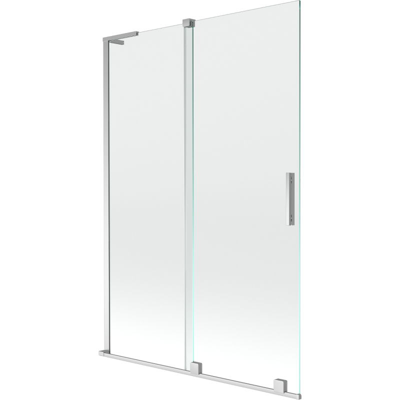 Mexen Velar L folding bath screen 2-panel sliding 120 x 150 cm, transparent, chrome - 896-120-003-01-01