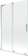 Mexen Velar L folding bath screen 2-panel sliding 120 x 150 cm, transparent, chrome - 896-120-003-01-01