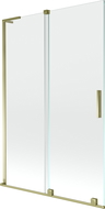 Mexen Velar L Bathtub Screen 2-panel Sliding 120 x 150 cm, Transparent, Gold - 896-120-003-01-50