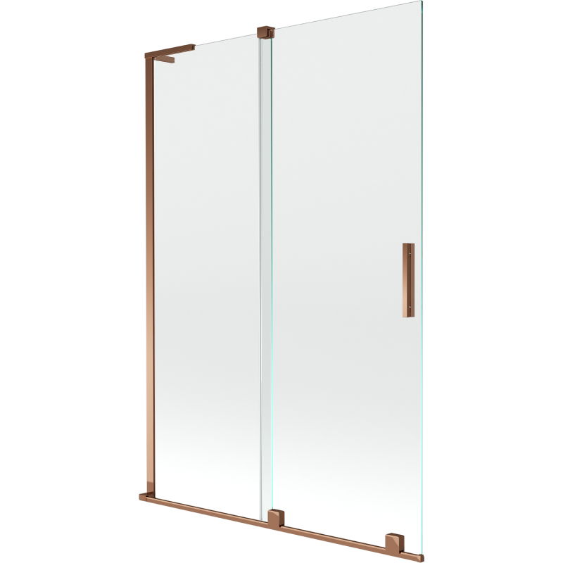 Mexen Velar L bath screen 2-panel sliding 120 x 150 cm, transparent, rose gold - 896-120-003-01-60