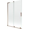 Mexen Velar L bath screen 2-panel sliding 120 x 150 cm, transparent, rose gold - 896-120-003-01-60