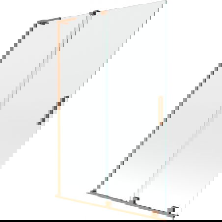 Mexen Velar L shower screen 2-wing sliding 120 x 150 cm, transparent, brushed copper - 896-120-003-01-65