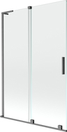 Mexen Velar L 2-panel sliding shower screen 120 x 150 cm, transparent, brushed gun gray - 896-120-003-01-66