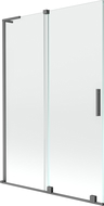 Mexen Velar L 2-panel sliding shower screen 120 x 150 cm, transparent, gun metal - 896-120-003-01-95