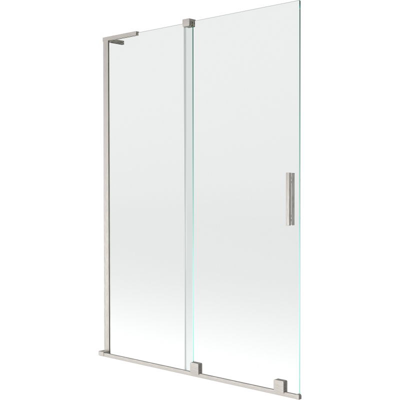 Mexen Velar L 2-wing sliding bathtub screen 120 x 150 cm, transparent, brushed nickel - 896-120-003-01-97