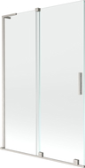 Mexen Velar L 2-panel sliding shower screen 120 x 150 cm, transparent, brushed nickel - 896-120-003-01-97
