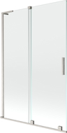 Mexen Velar L 2-wing sliding bathtub screen 120 x 150 cm, transparent, brushed nickel - 896-120-003-01-97