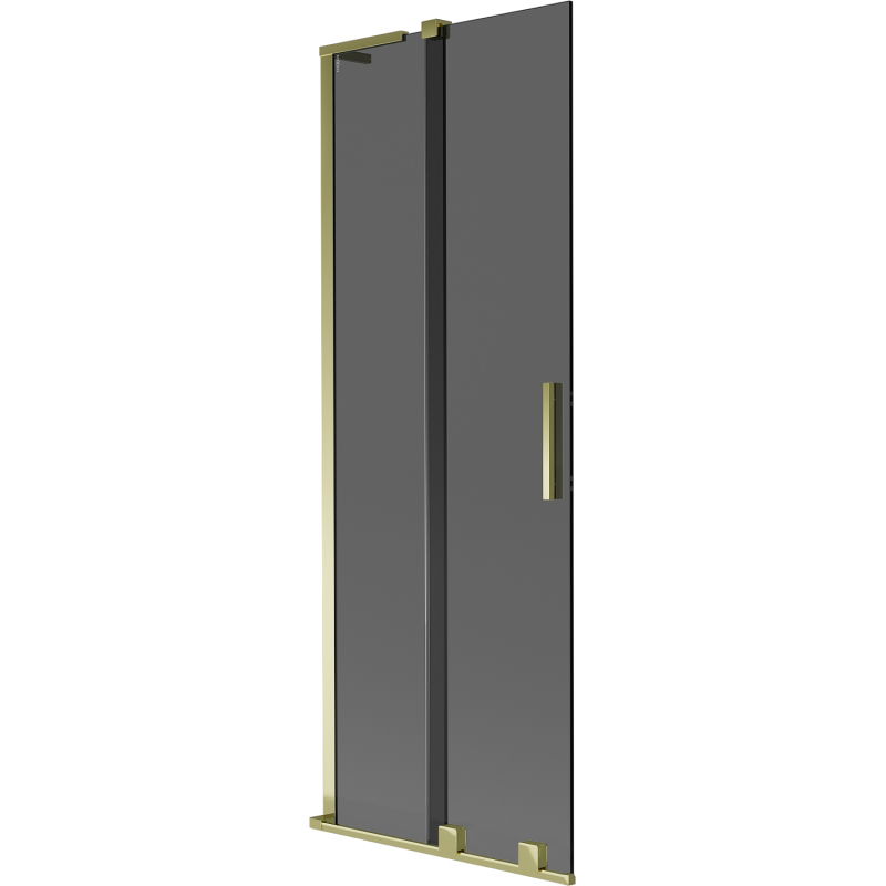 Mexen Velar L sliding shower screen 2-wing 70 x 150 cm, graphite, gold - 896-070-003-41-50