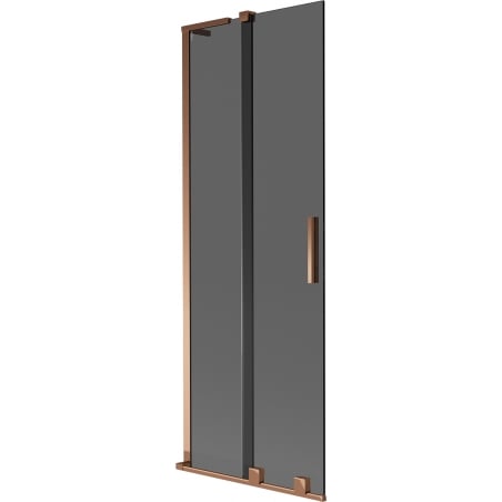 Mexen Velar L 2-wing sliding bath screen 70 x 150 cm, graphite, rose gold - 896-070-003-41-60