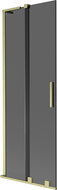 Mexen Velar L shower screen 2-wing sliding 75 x 150 cm, graphite, brushed gold - 896-075-003-41-55