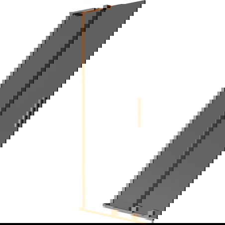 Mexen Velar L shower screen 2-wing sliding 75 x 150 cm, graphite, brushed copper - 896-075-003-41-65