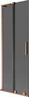 Mexen Velar L shower screen 2-wing sliding 75 x 150 cm, graphite, brushed copper - 896-075-003-41-65