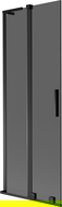 Mexen Velar L 2-wing Sliding Shower Screen 75 x 150 cm, Graphite, Black - 896-075-003-41-70
