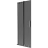 Mexen Velar L 2-panel sliding bath screen 75 x 150 cm, graphite, gun metal - 896-075-003-41-95