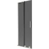 Mexen Velar L 2-wing sliding bath screen 75 x 150 cm, graphite, brushed nickel - 896-075-003-41-97