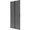 Mexen Velar L two-panel sliding bathtub screen 80 x 150 cm, graphite, brushed gun gray - 896-080-003-41-66