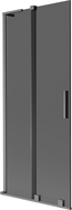 Mexen Velar L two-panel sliding bathtub screen 80 x 150 cm, graphite, brushed gun gray - 896-080-003-41-66